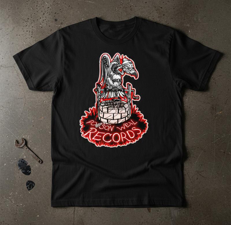 Poison Well Records black t-shirt - 805 punk scene clothing